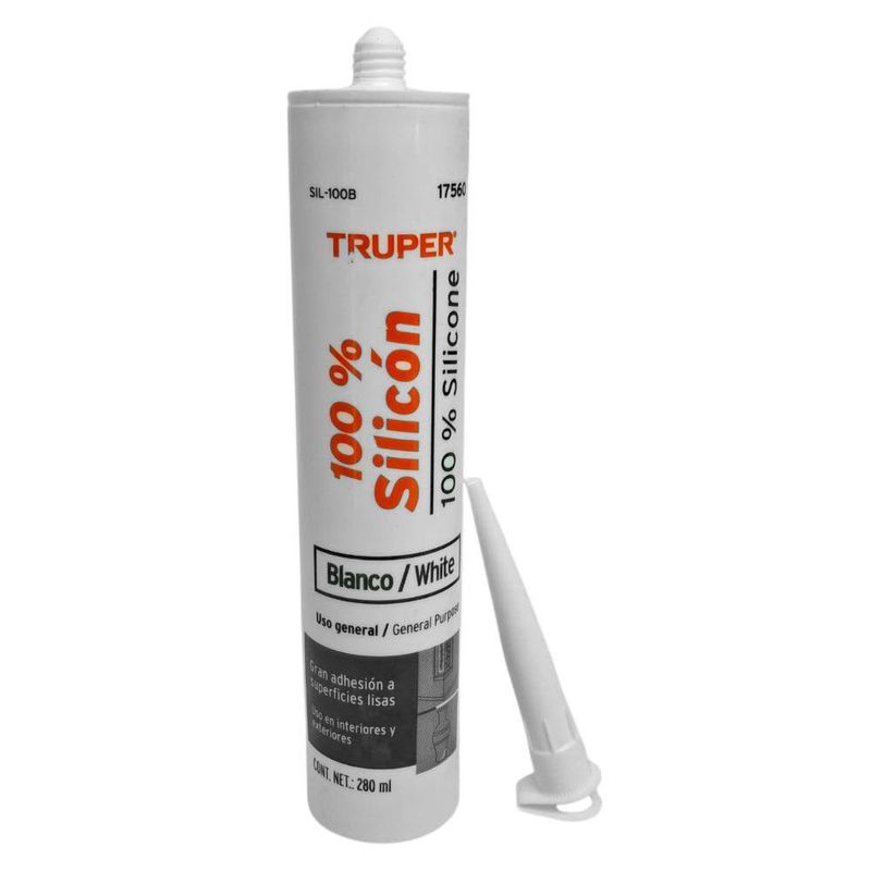 Sellador Silicón Blanco para Uso General 280 Ml