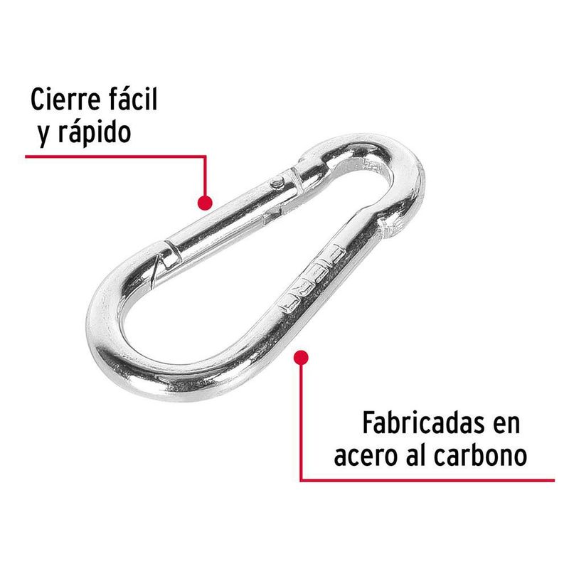 Bandola Tipo Mosquetón para Sujeción de 1/4 Plg