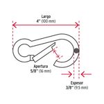 Bandola Tipo Mosquetón de 3/8 Plg