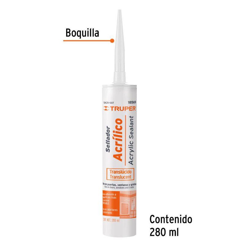 Sellador Acrílico Blanco para Uso General 280 Ml