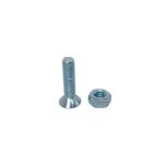 Set de 6 Tornillos Tipo Estufa Cabeza Phillips con Tuerca de 1/4 x 1 Plg
