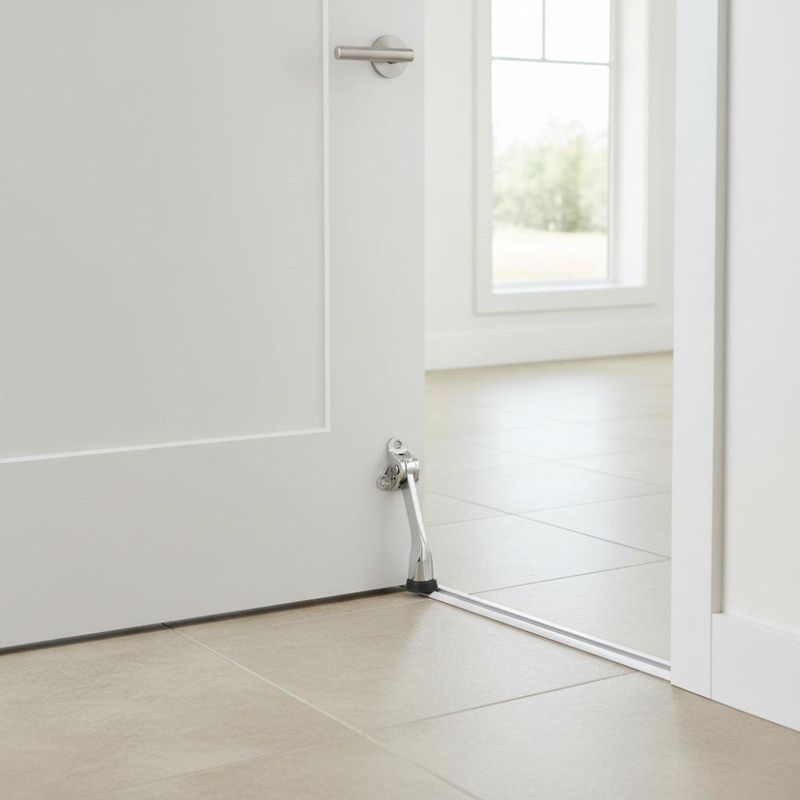 Fija Puerta Metálico Acabado Cromo