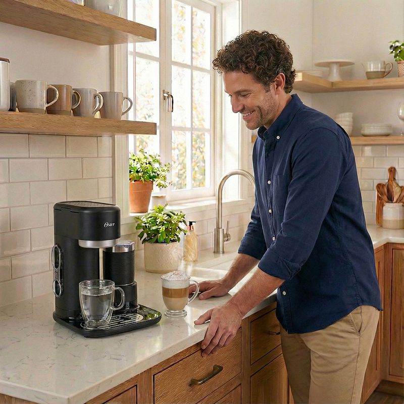 Cafetera Latte 4 en 1 de Color negro