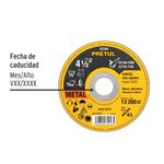 Disco Abrasivo para Corte Fino de Metal 4 1/2 x 3/64 plg