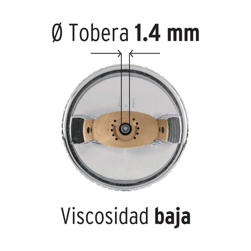 Pistola Neumática de Gravedad Vaso de Plástico 1.4 mm