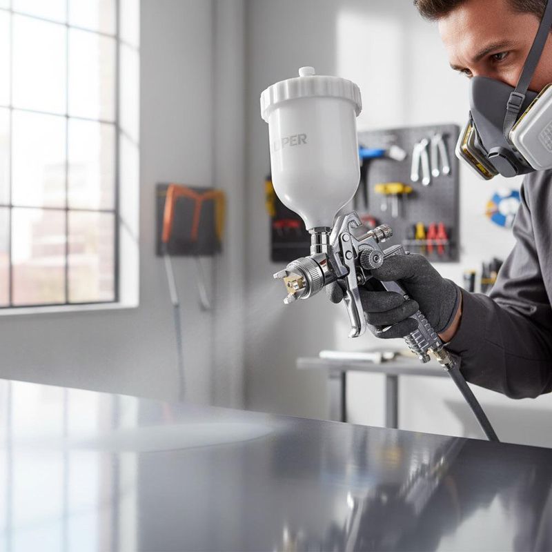 Pistola Neumática de Gravedad Vaso de Plástico 1.4 mm