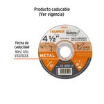 Disco Abrasivo para Corte de Metal 4 1/2 x 3/64 plg