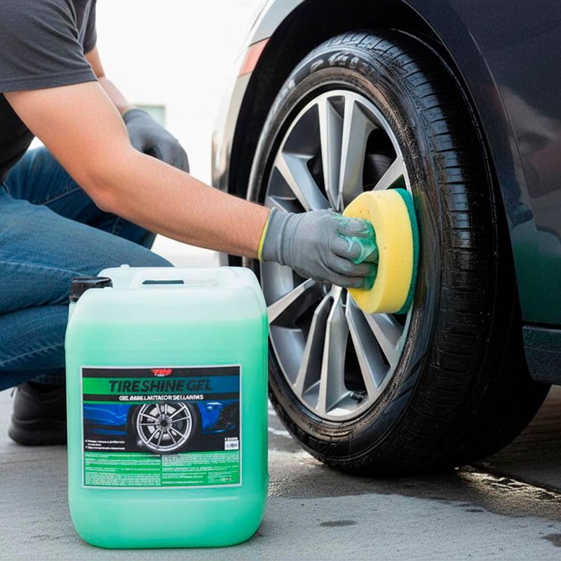 Gel Abrillantador para Llantas Verde 5 Gal