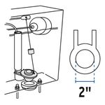 Sapo para Inodoro de PVC Azul 2 Plg con Cadena