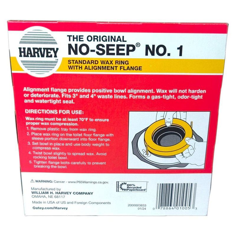 Anillo de Cera con Guía para Instalación de Sanitario