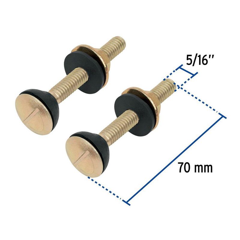 2 Tornillos para Tanque de Sanitario a Base 5/16 Plg x 70 Mm