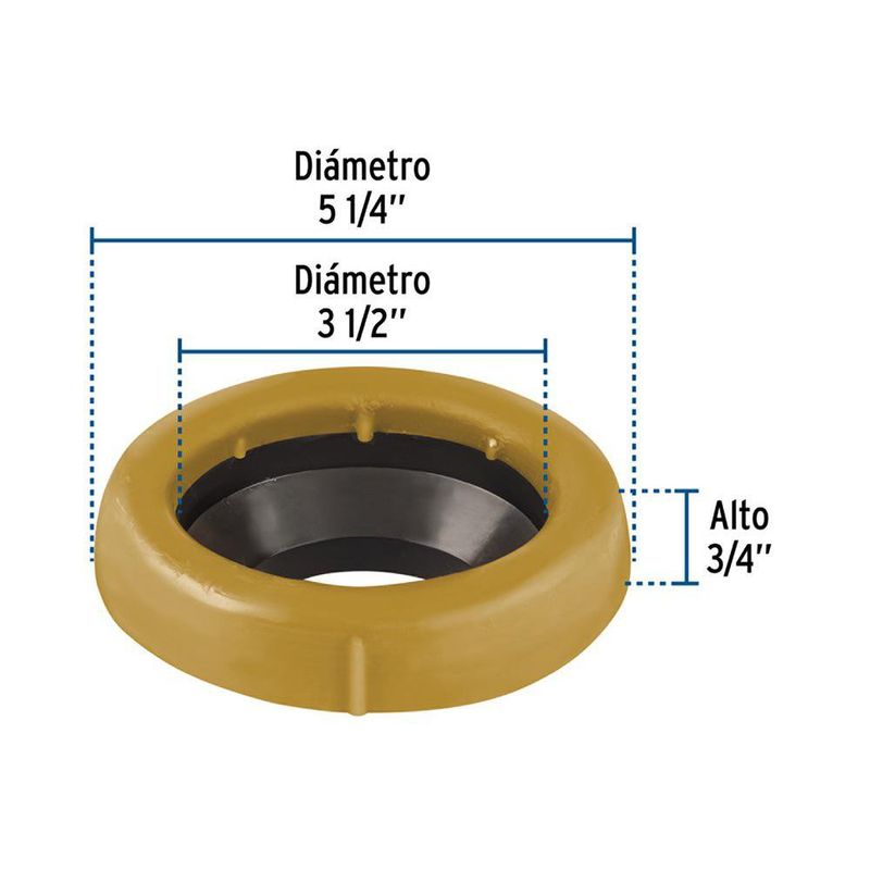 Cuello de Cera para Sanitario con Guía 170 G
