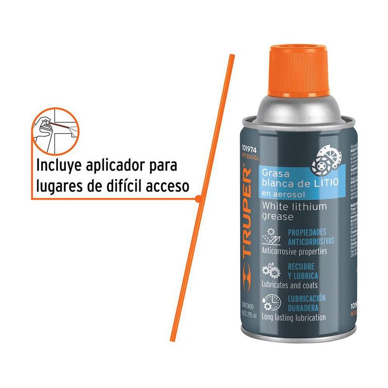 Grasa Blanca de Litio en Aerosol 295 Ml