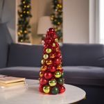 Árbol de Mesa con Esferas Multicolores 32 cm