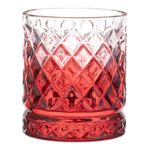 Vaso Whiskey Karmen Rojo de Vidrio