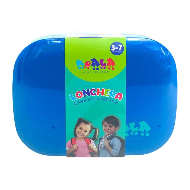 Lonchera Bento con Cubiertos Azul y Celeste