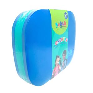 Lonchera Bento con Cubiertos Azul y Celeste
