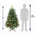 Árbol de Navidad con Piñas y Bayas 1.50 Metros
