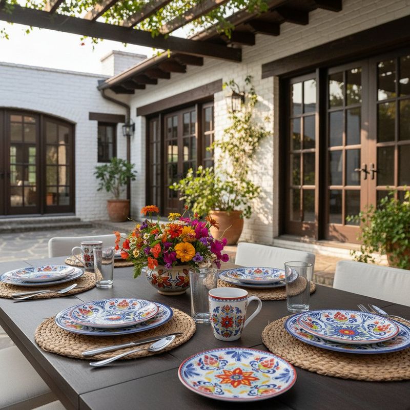 Vajilla 12 Pzas Floral Azul