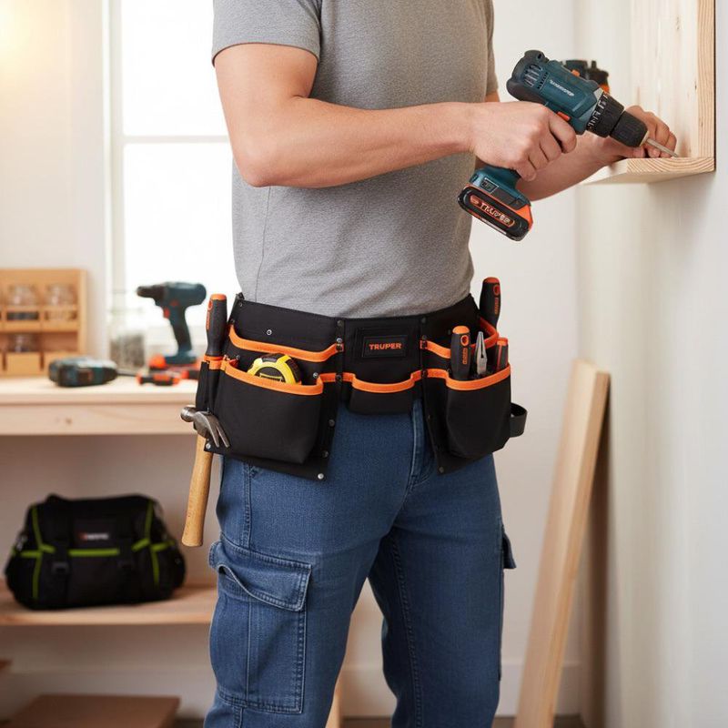 Cinturón Negro de Nylon 20 Espacios