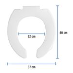 Asiento Económico para Sanitario 35 Cm Blanco - Foset