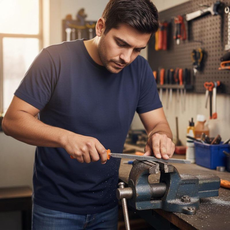 Lima Triangular con Mango de Polipropileno de 8 plg