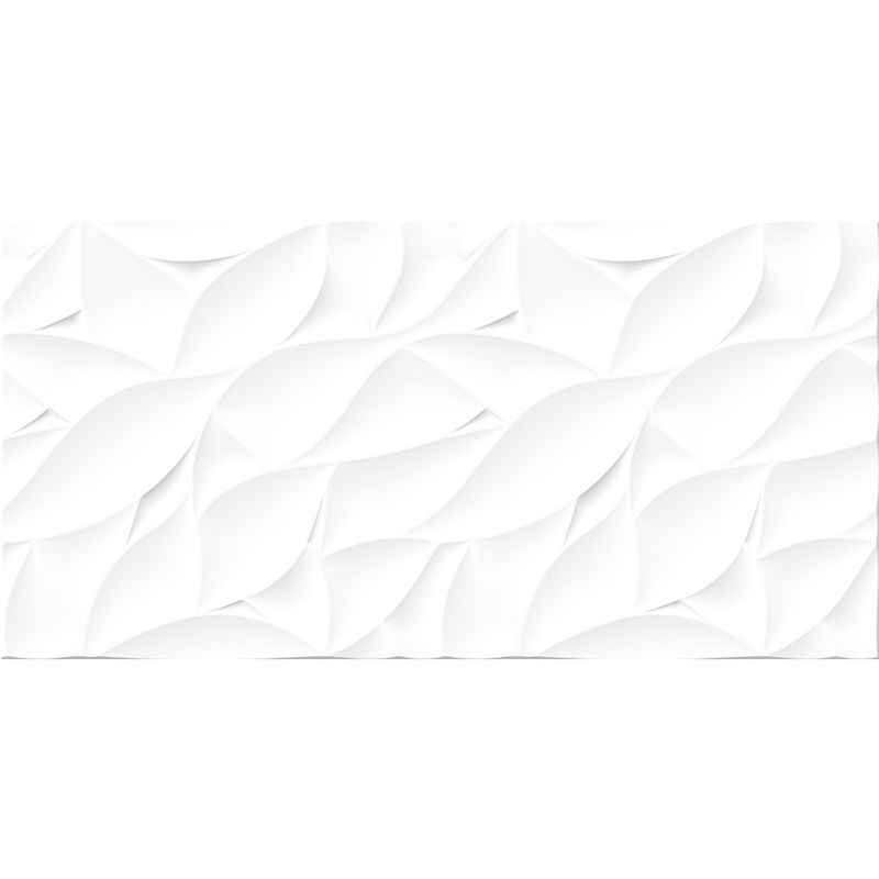 Muro Cerámico Origami Acabado Brillante Color Blanco de 30 x 60 cm en Caja de 1.8 m²