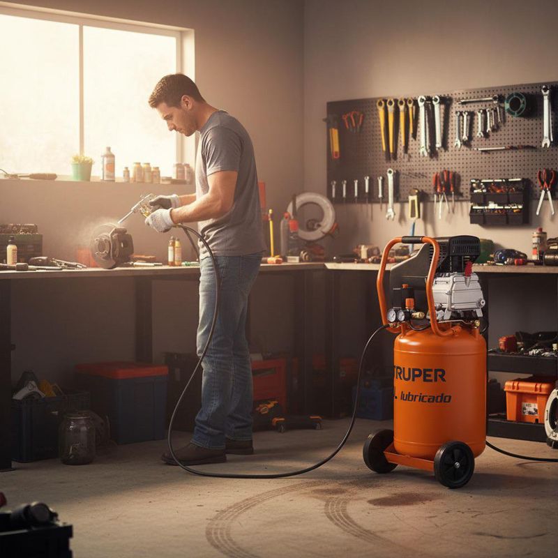 Compresor de Aire con Ruedas 155 PSI 50L