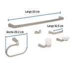 Kit 6 Pzas Accesorios Satinado Riviera - Foset