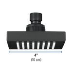 Regadera Cuadrada sin Brazo Abs Negro Mate 4 Plg - Foset