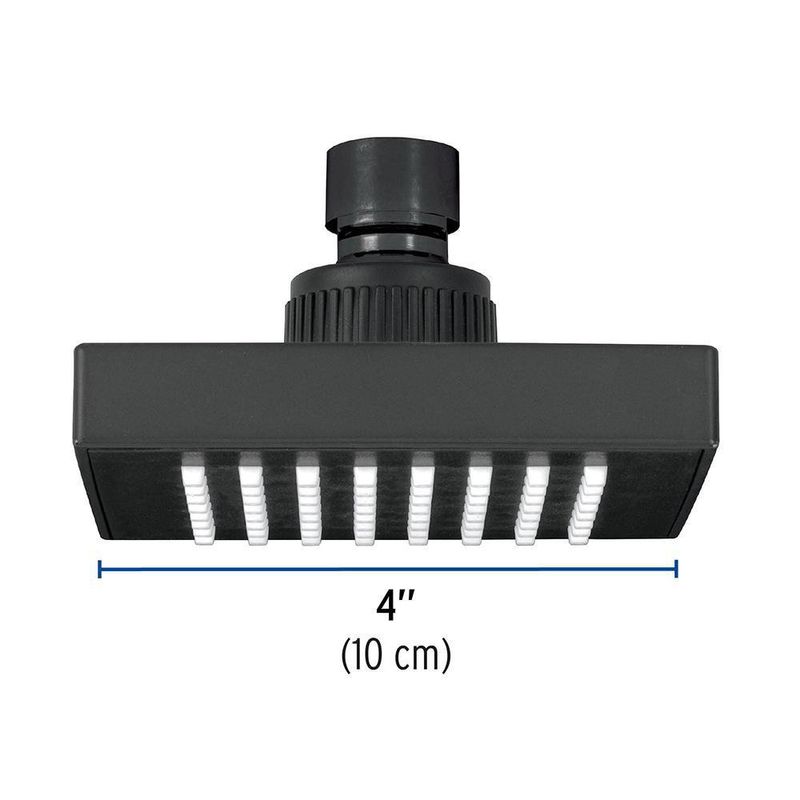 Regadera Cuadrada sin Brazo Abs Negro Mate 4 Plg - Foset