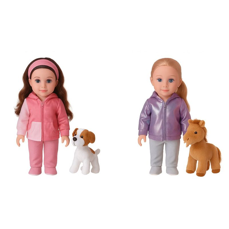 Muñeca de Moda con Mascota 18 Plg - Diseños Surtidos