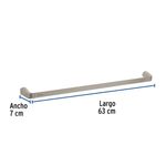 Toallero de Barra Satinado Riviera de 24 Plg - Foset