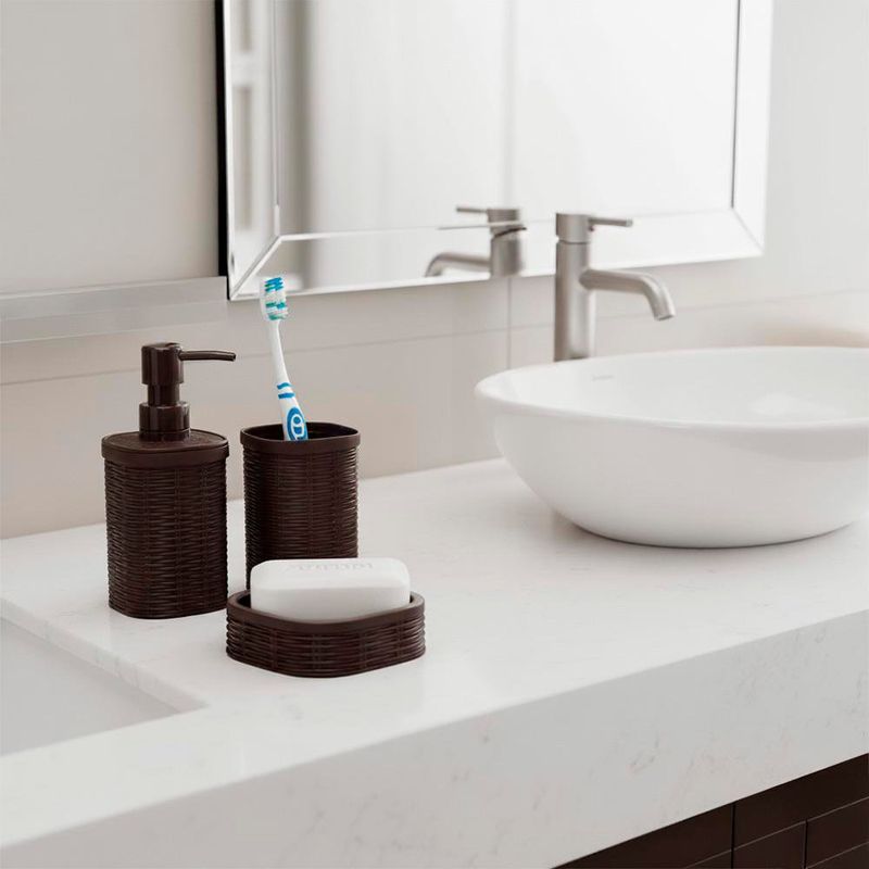 Set de 4 Accesorios para Baño Ratán