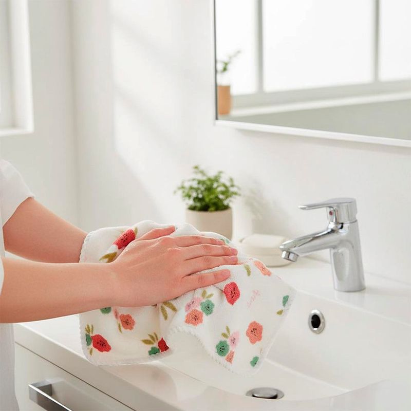 Toalla de Mano Estampado de Rosas