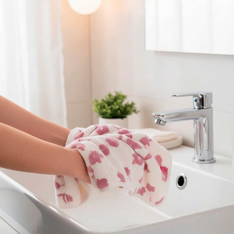 Toalla de Mano Estampado de Flores