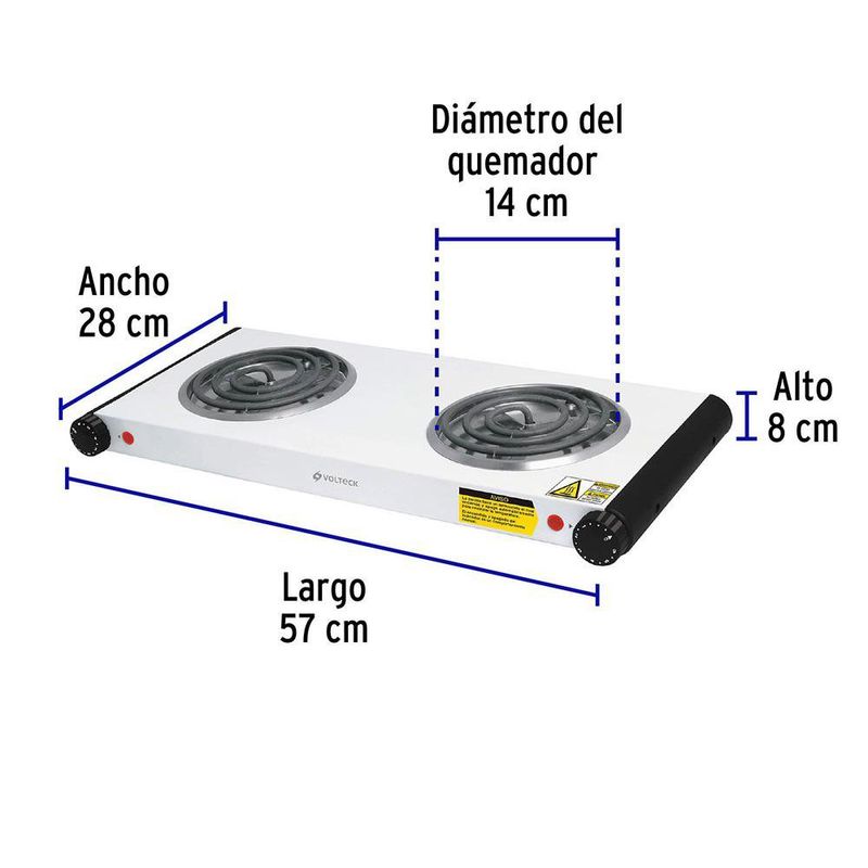 Hornilla Eléctrica Doble 1550W