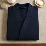 Bata de Baño Unisex Azul Marino Grande