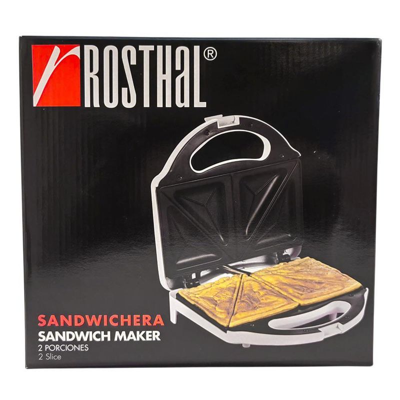 Sandwichera Blanca 2 Porciones Anti-Adherente