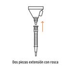 Embudo Plástico Flexible con Filtro 5