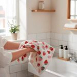 Toalla de Mano Estampado de Fresas