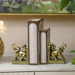 Set de 2 Sujeta libros Decorativo de Elefantes
