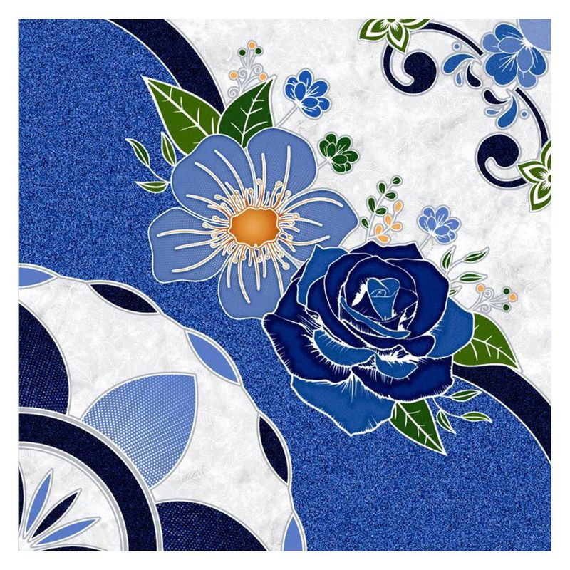 Piso Cerámico Atitlán Acabado Brillante de 43 x 43 cm Color Azul