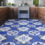 Piso Cerámico Atitlán Acabado Brillante de 43 x 43 cm Color Azul