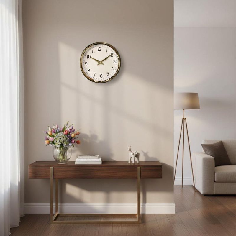 Reloj de Pared Marco Dorado 30 Cm