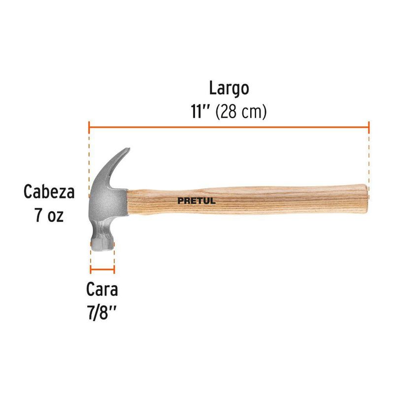 Martillo de Uña Curva 7 Oz