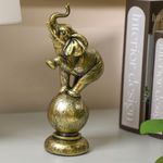 Figura Decorativa Elefante Dorado