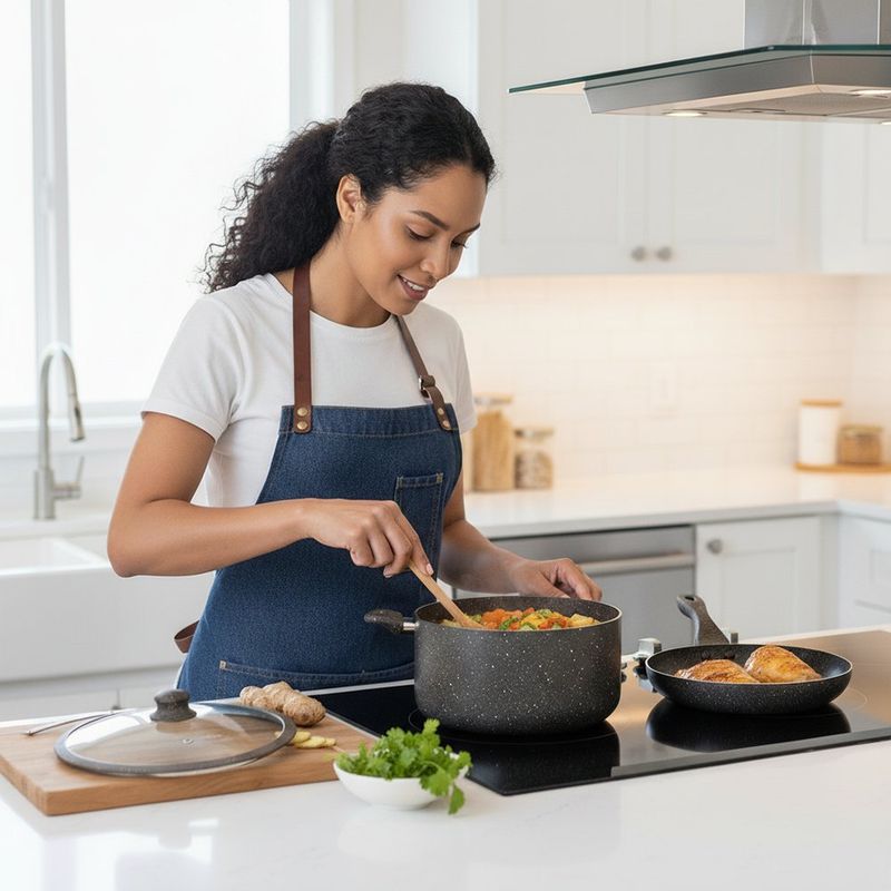 Batería de Cocina de 7 Pzas + Set de 3 Sartenes