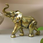 Figura Decorativa Elefante Dorado