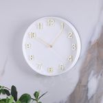 Reloj Decorativo de Pared Blanco 30 Cm